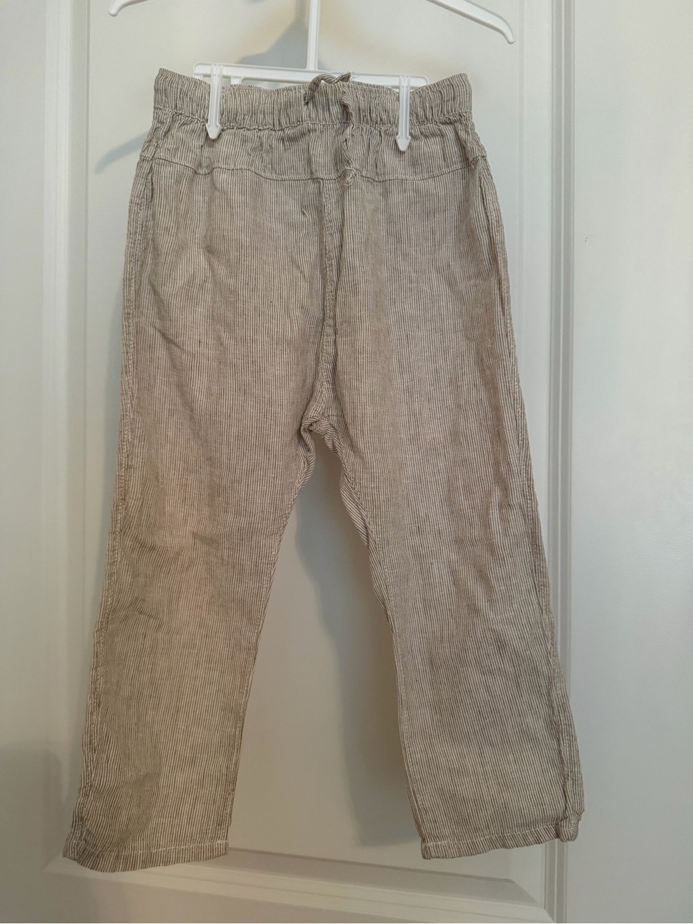 H&M Light Beige Drawstring Summer Pants for boys